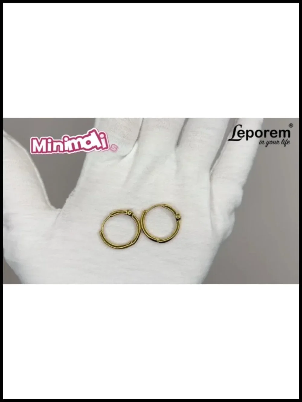 18K Gold Plated Huggie Hoop Earrings for Women Mother of Pearl Medium 19mm